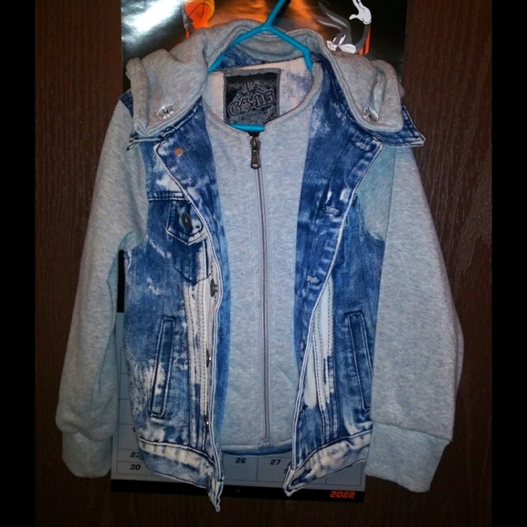 Boys Denim Hoodie Jacket - Picture 1 of 5